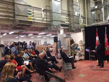 Ontario Minister of Research and Innovation, Reza Moridi announces $3-million investment for Biotechnology Hub in Sarnia. June 10, 2016 (Blackburnnews.com photo by Melanie Irwin)