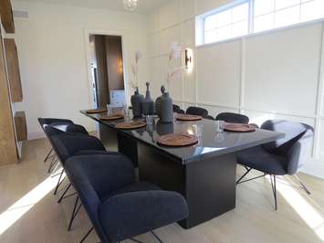 The dining room inside the Dream Lottery dream home at 1761 Upper West Ave. in London. (Photo by Miranda Chant, Blackburn News)