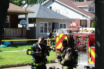 Fire crews respond to a fire at 3584 King St., June 3, 2015. (Photo by Jason Viau)