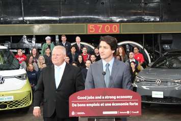 Premier Doug Ford and Prime Minister Justin Trudeau. Photo by Rebecca Chouinard.