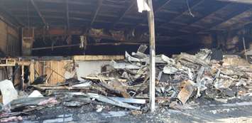 The aftermath of a fire at QPS Mechanical Heating and Cooling in Chatham. (Photo courtesy of QPS Mechanical)