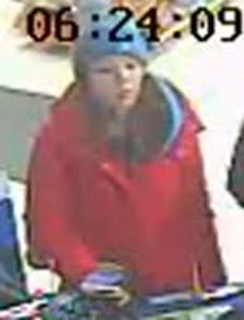The Amherstburg Police Service is looking for three people, caught on surveillance at a Mac's Milk convenience store in Tecumseh, January 13, 2017. (Photo courtesy the Amherstburg Police Service)
