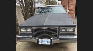 A 1984 Cadillac Seville reported stolen at Ipperwash Beach. Image courtesy of Lambton OPP.