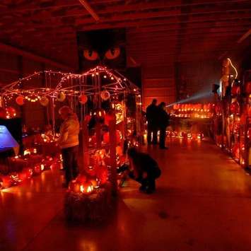The Fiery Faces display in Petrolia (Photo courtesy of Fiery Faces via Facebook)