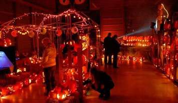 The Fiery Faces display in Petrolia (Photo courtesy of Fiery Faces via Facebook)