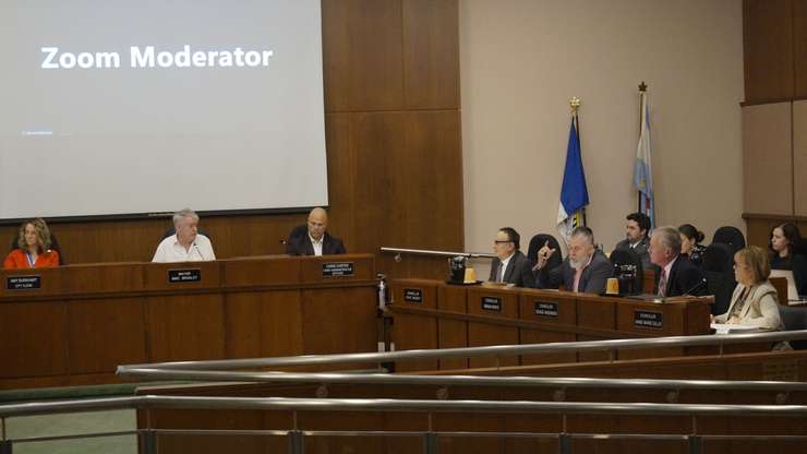 Sarnia City/County Councillor Brian White addresses council. October 27, 2023 Photo by Melanie Irwin