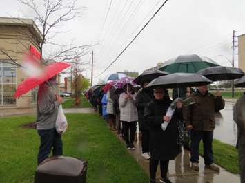 Hundreds attended a memorial service on Wonderland Rd. S, for murdered London cab driver Vijay Bhatia, May 4, 2017. (Photo by Miranda Chant)