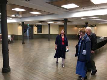 The new lower hall area in Blyth Memorial Hall below the theatre, complete with a new kitchen and bar. (Photo by Ryan Drury)
