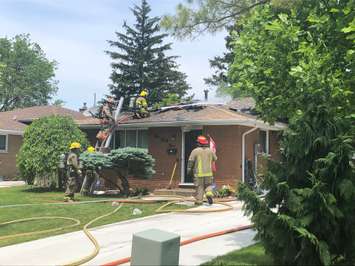 House fire on O'Neil Street in Chatham. June 12, 2019. (Photo by Allanah Wills).