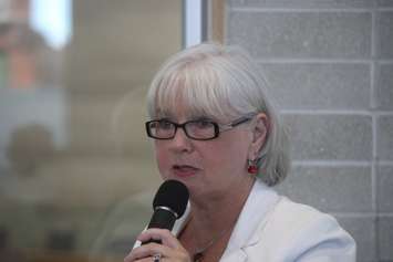 HDGH CEO Janice Kaffer talks about the MOST program at City Hall, July 9, 2019. Photo by Mark Brown/Blackburn News.