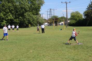 Softball game between students and CK first responders at Victor Lauriston Public School. September 13, 2016. (Photo by Natalia Vega)