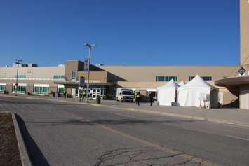 Targeted vaccine clinic for the 80+ population at the WFCU Centre in Windsor, March 3, 2021. (Photo by Maureen Revait) 