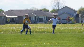 The Irish hosted Chatham-Kent in the 'AAA' Senior Boys Soccer Semi Finals. Photo by Jake Jeffrey. May 17, 2016