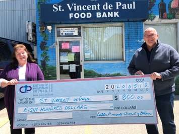 CPCO donation to St. Vincent de Paul. May 2020 (Photo courtesy of the SCCDSB).