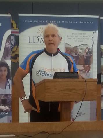 Dr. Charles Morgan at the Leamington Municipal Building on July 17, 2015. (Photo by Arlene Sinasac)