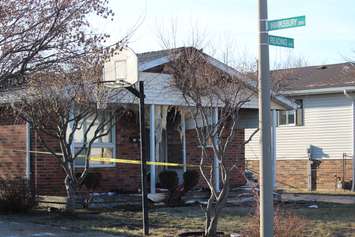 Damage after a house fire at 1501 Reading St. in Windsor, January 6, 2016.  (Photo by Adelle Loiselle)