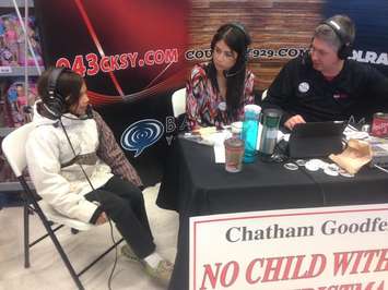 Blackburn Radio and McKinlay Funeral Homes band together to support the Chatham Goodfellows’ “No Child Without a Christmas” campaign at the Real Canadian Superstore, December 2, 2015. (Photo courtesy of 
Meagan Judd) 