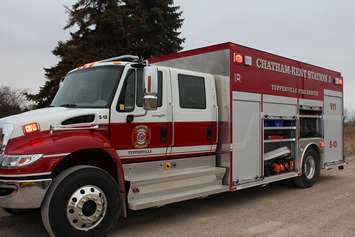 Chatham-Kent Fire rescue unit from Station 5 Tupperville. (Photo by Simon Crouch) 