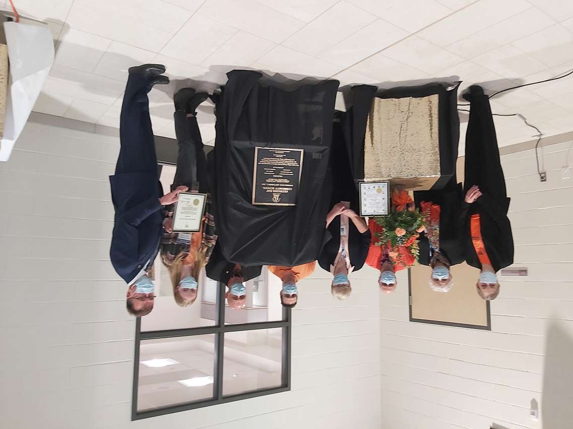Photo caption: (L-R) BWDSB Director of Education Lori Wilder, BWDSB Area Trustee Fran Morgan, BWDSB Superintendent of Education Keith Lefebvre, BWDSB Chair Jane Thomson, GBCS Principal Kevin Wilson, MP Alex Ruff, BWDSB Student Senator Wren Marritt, MPP Bill Walker