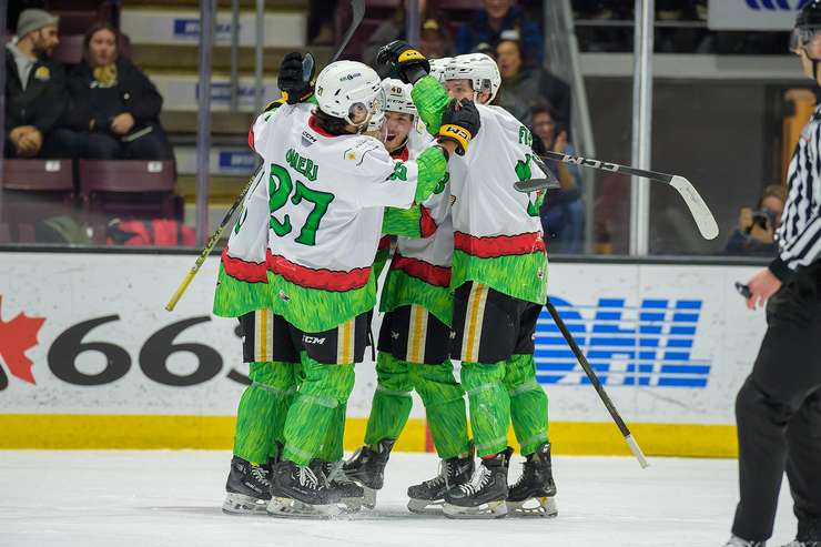 Sarnia Sting host Owen Sound on December 14, 2024 (Photo by: Darren Metcalfe Photography)