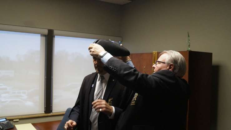 Lambton County Warden Kevin Marriott after being elected (Photo by: Lindsay Newman/Blackburn Media)