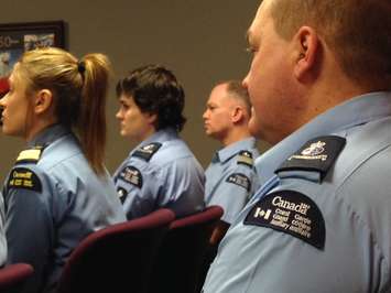 Sarnia-Lambton MP Pat Davidson announces a continued investment in the Canadian Coast Guard's Auxiliary. January 21, 2015 (BlackburnNews.com photo by Melanie Irwin)
