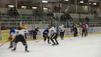 The Sarnia Sting practice at the Chatham Memorial Arena on March 18 2015 (Photo by Jake Kislinsky)