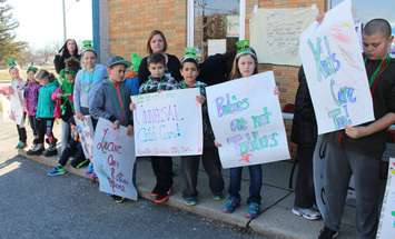Registered Early Childhood Educators hold rally at ABC day Nursery in Windsor to voice opposition to proposed provincial child care regulations, March 17, 2016. (Photo by Maureen Revait) 