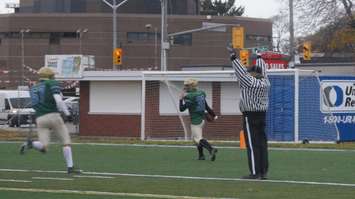 St. Pat's scores a third quarter touchdown to tie the game. Nov 19 ,2016 (photo by Jake Jeffrey)