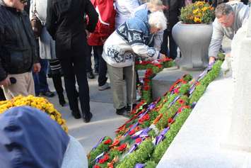 Remembrance Day ceremony at Chatham's Cenotaph, November 11, 2016 (Photo by Jake Kislinsky)