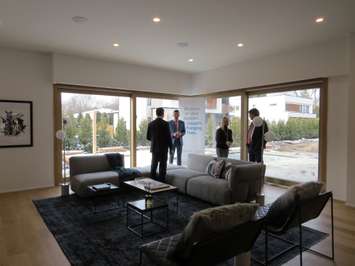 The living room at the Dream Lottery home at 1456 Byron Baseline Rd. (Photo by Miranda Chant, Blackburn News)