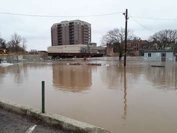 The Thames River in downtown Chatham near the 5th St. Bridge, on February 23, 2018.  (Photo courtesy of Andrea Cryderman)