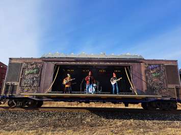 CP Holiday Train arrives in Chatham. December 1, 2022. Photo by Paul Pedro