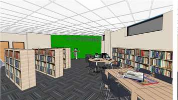 Artist's rendering of the renovated Cada Library in Tecumseh. Image provided by Joe Bachetti/Facebook.