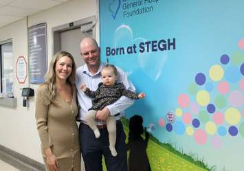 Brett Fox, Foundation Board Treasurer with his daughter, Olivia and wife, Kristen. Photo supplied by the STEGH Foundation. 