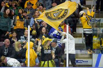 The Sarnia Sting hosting the London Knights in Game 3 of the Western Conference final. 2 May 2023. (Metcalfe Photography)