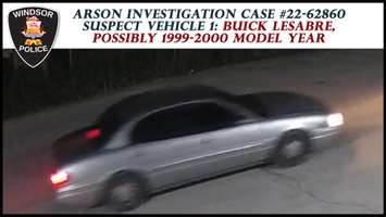 One of the two suspect vehicles identified by Windsor police in connection with a suspicious fire on July 16, 2022. Image provided by Windsor Police Service.