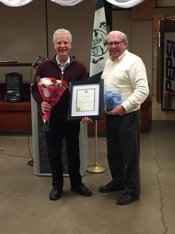Les Whiting with Mayor  John McCharles (Submitted photo)