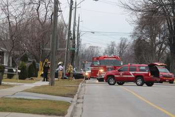 Tecumseh firefighters on the scene of a house fire on Lacasse Blvd. on March 9, 2016. (Photo by Ricardo Veneza)
