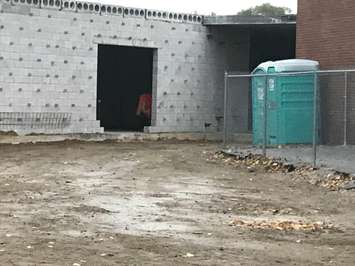 A portion of a school under construction on Stillmeadow Road, Windsor, November 11, 2021. Photo by Adelle Loiselle/WindsorNewsToday.ca.