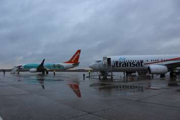 Sunwing maiden flight to Cancun, Mexico and Air Transat maiden flight to Punta Cana, Dominican Republic, December 21, 2015.  (Photo by Adelle Loiselle)