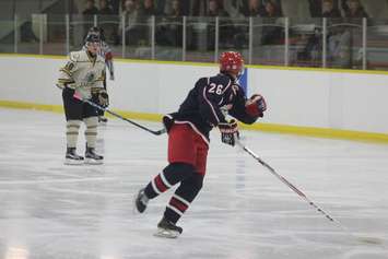 The Wallaceburg Lakers play the Petrolia Flyers on Oct. 23, 2016. (Photo courtesy of Jocelyn McLaughin)