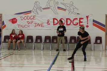 Red Feather's dodgeball game at Chatham Christian High School. Tuesday September 20, 2016. (Photo by Natalia Vega) 