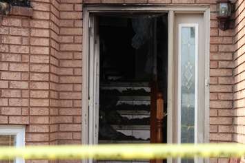 Windsor fire crews respond to a blaze at 4183 Spago Cres. at 1am on November 29, 2014. (Photo by Jason Viau)