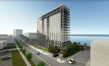 An artist rendering of 275 Front Street Sarnia. Image courtesy of Tricar.