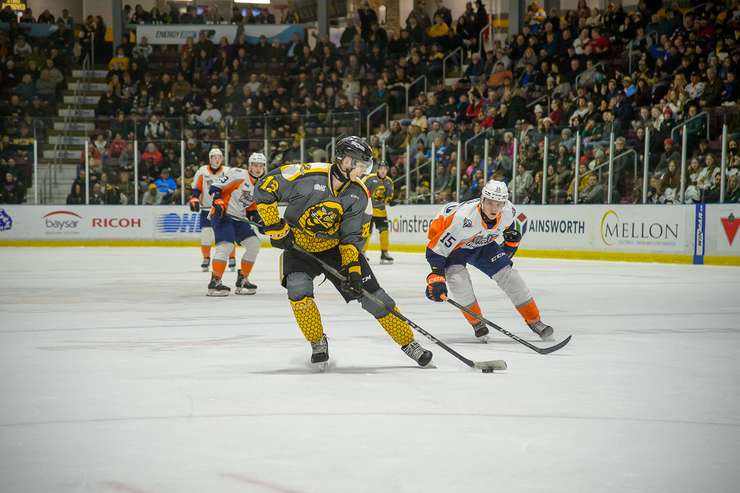 Sarnia Sting host the Flint Firebirds on February 17, 2024 (supplied by: Metcalfe Photography).