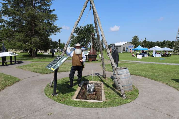 Costumed Interpreter Doug Robinson portrays historical figure James Miller Williams at the 2024 Black Gold Fest event. (Photo courtesy of Lambton County Museums and Archives)