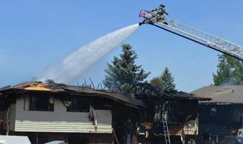 Saugeen Shores Fire Department battling a blaze at a home in Port Elgin. June 12th, 2018 (Photo by Jordan Mackinnon)