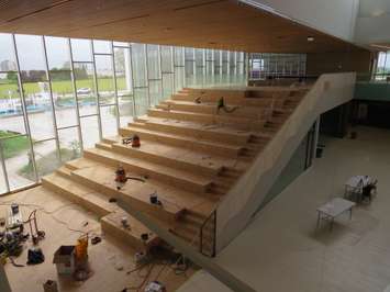 The sitting area at the Bostwick Community Centre on Southdale Rd. W. (Photo by Miranda Chant, Blackburn News)