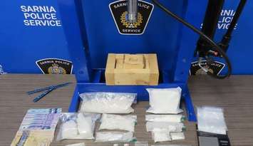 Sarnia police seized over $160,000 worth of drugs. February 28, 2024. (Photo courtesy of the Sarnia Police Service)